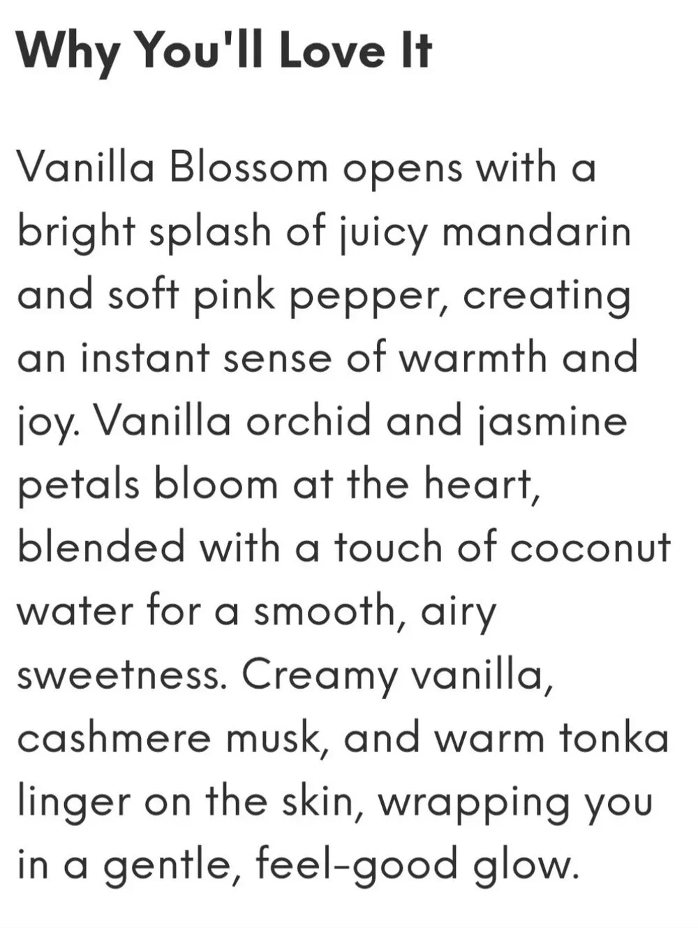 KENSIE Vanilla Blossom EDP 10ml Womens Travel Mandarin Pink Pepper Vanilla